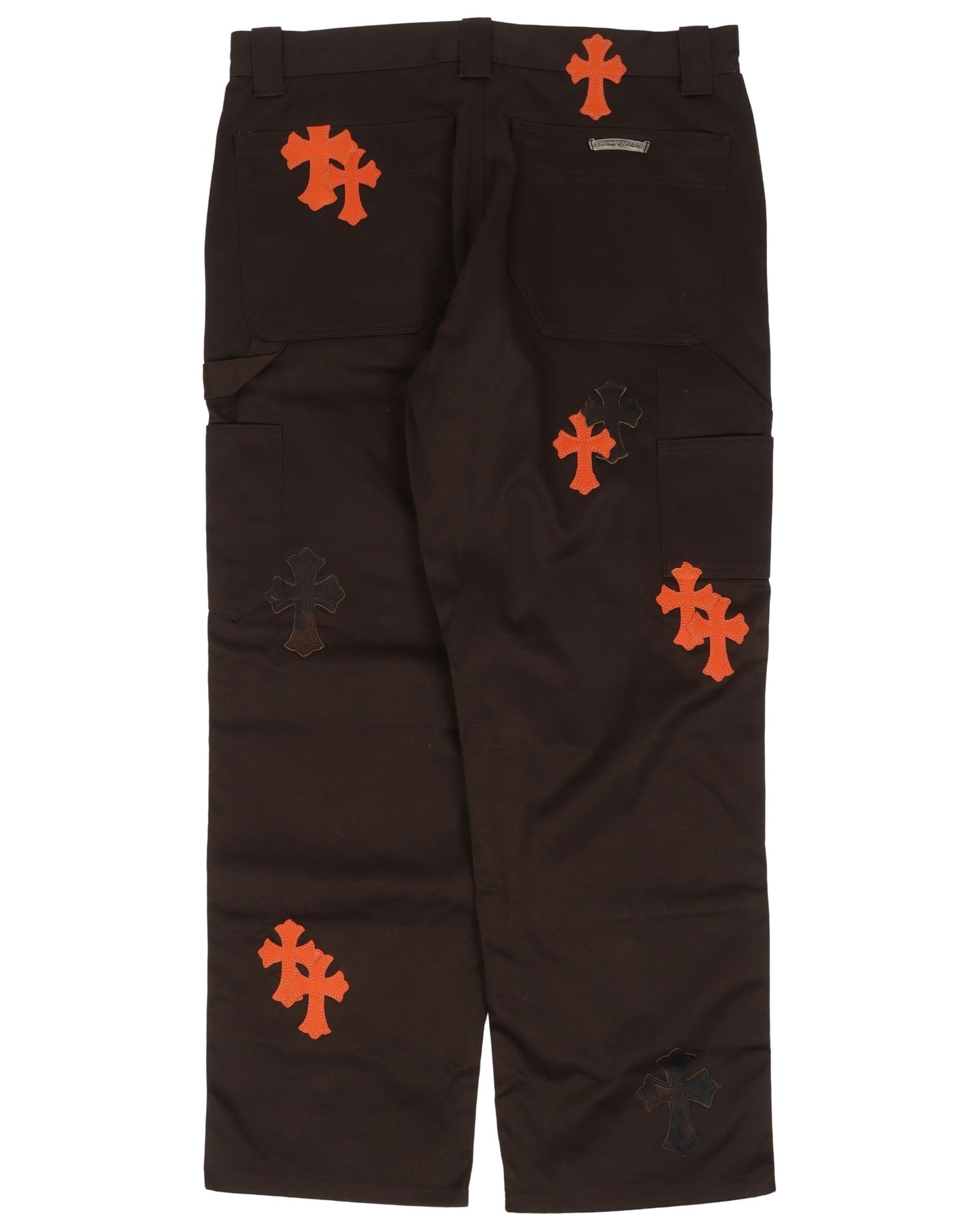Leather Cross Carpenter Double Knee Pants
