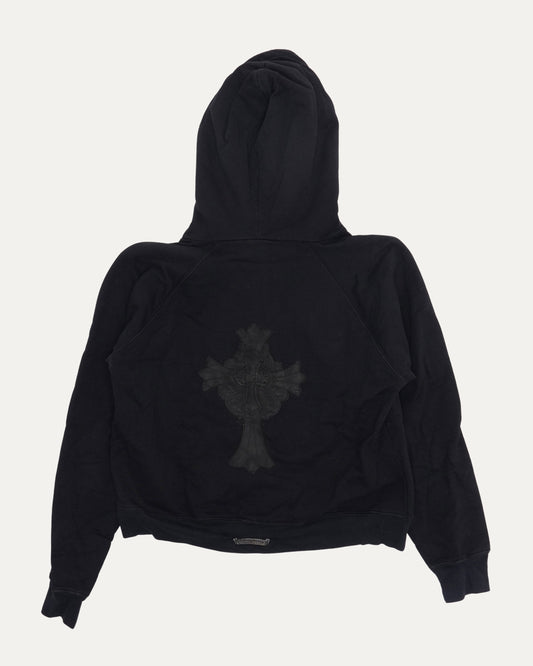 Vintage Cross Patch Zip Up Hoodie