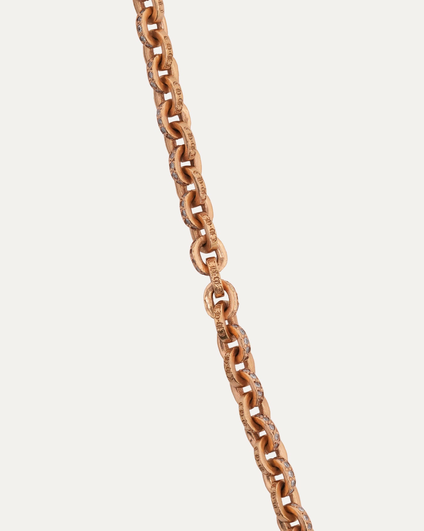 Gold & Diamond Paper Chain Necklace