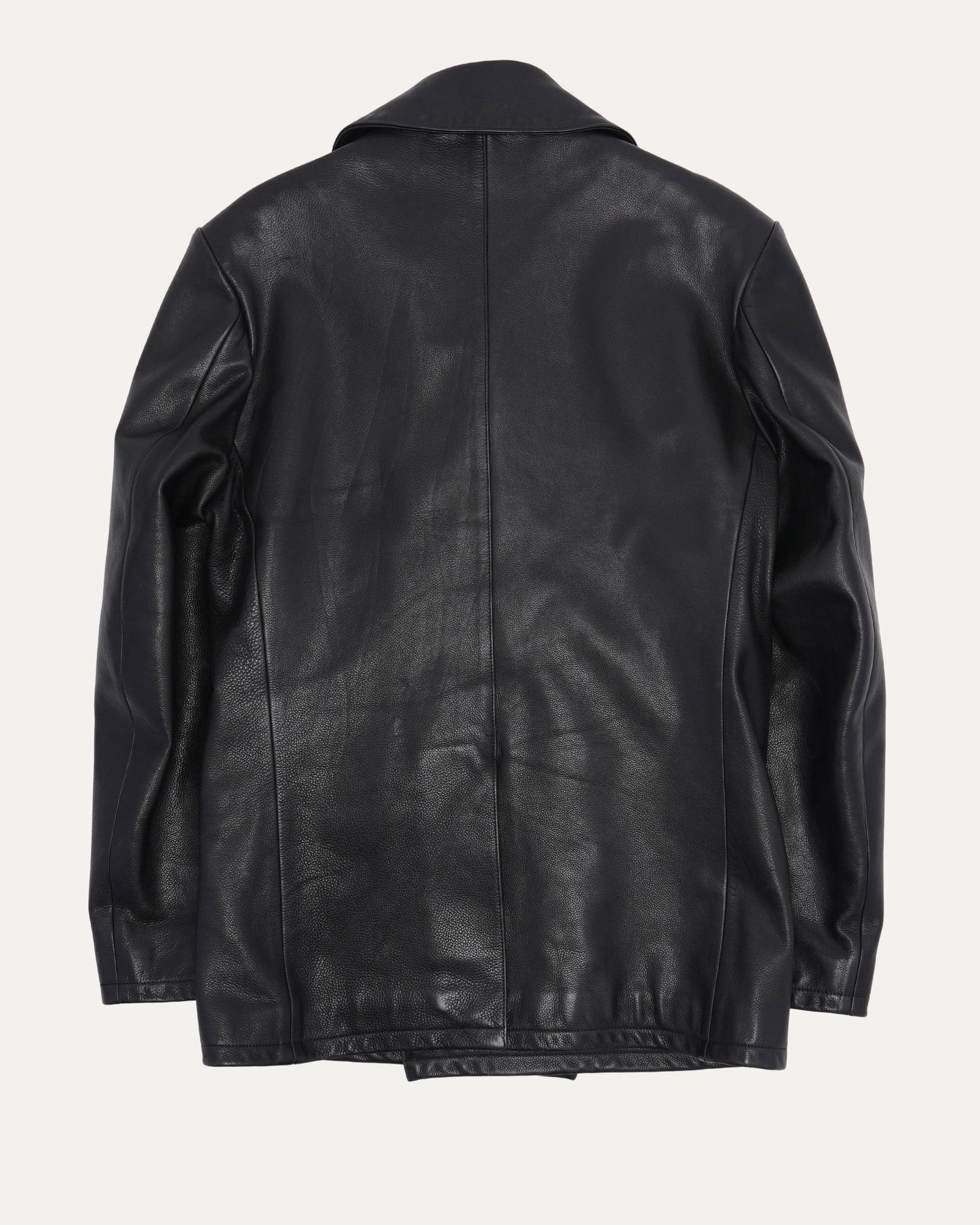 Double Breasted Leather Coat