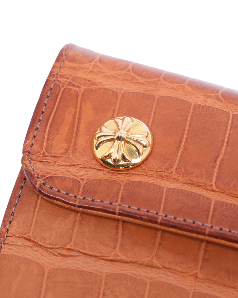 Alligator Leather Wallet w/ 22k Gold Hardware