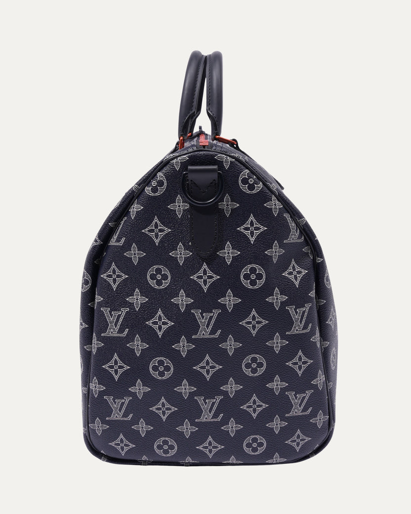 Keepall Bandouliere Bag Limited Edition Upside Down Monogram Ink 50