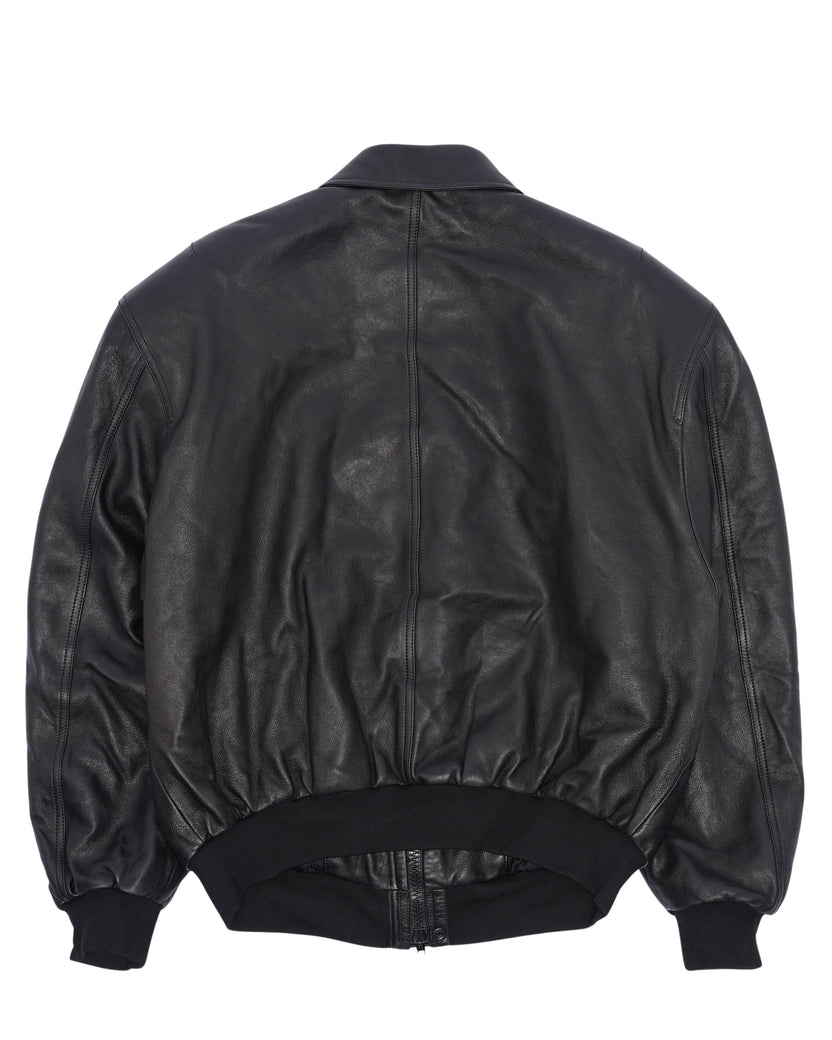 Sporty B Taxi Leather Bomber Jacket