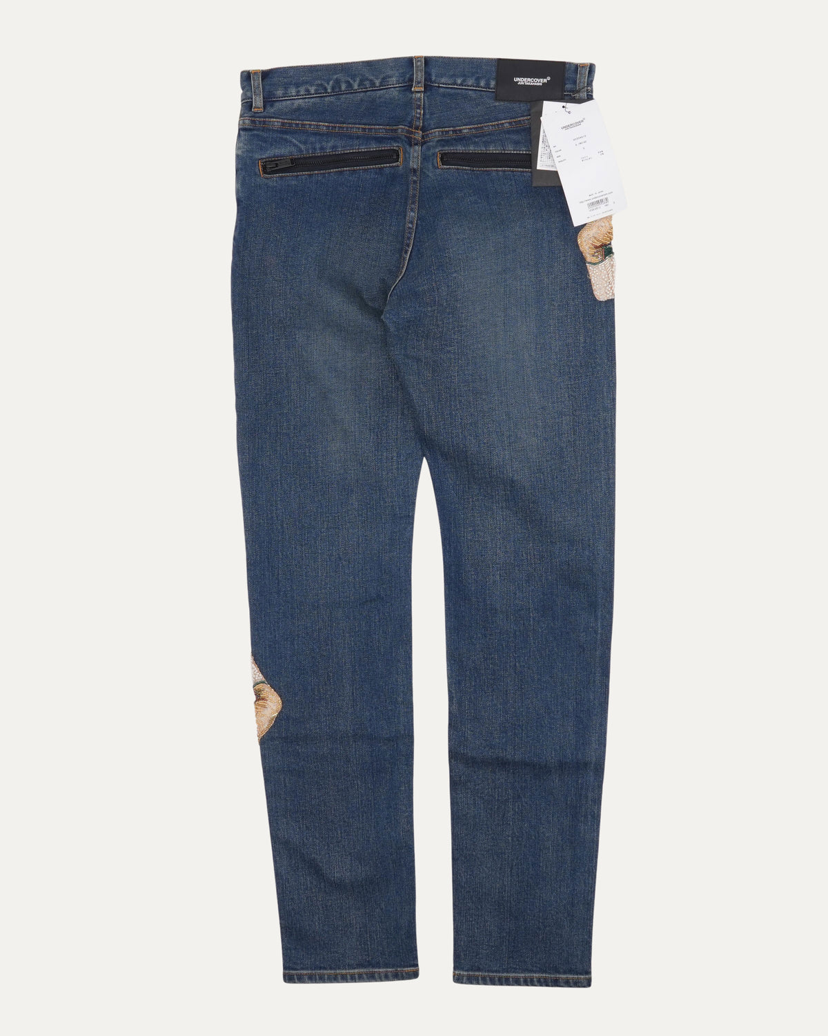Beaded Ghost Hand Jeans