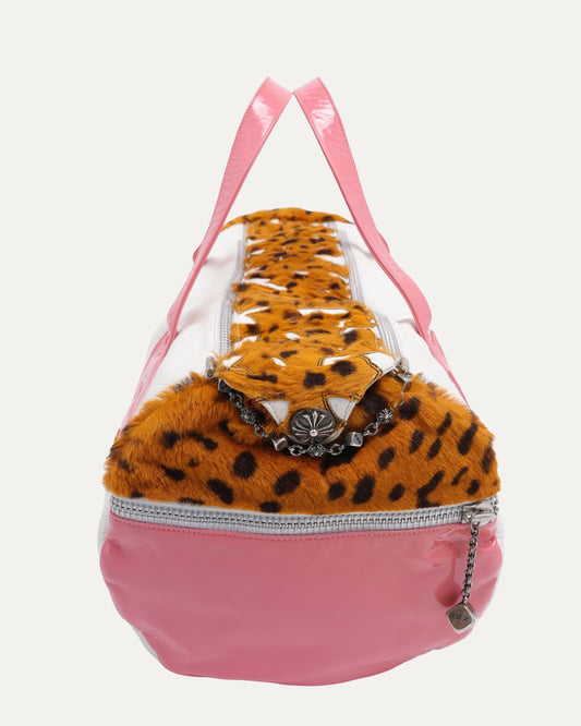 Leopard Cross Patch Boston Duffle