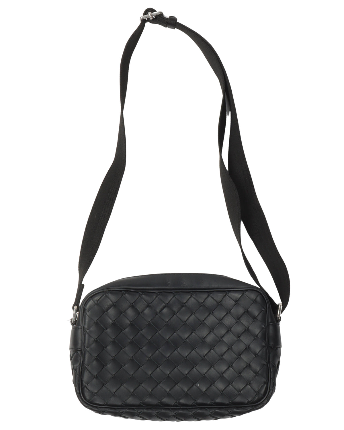 Intrecciato Leather Messenger Bag