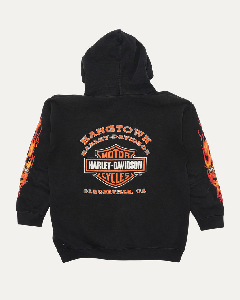 Harley Davidson Hangtown Flame Logo Hoodie