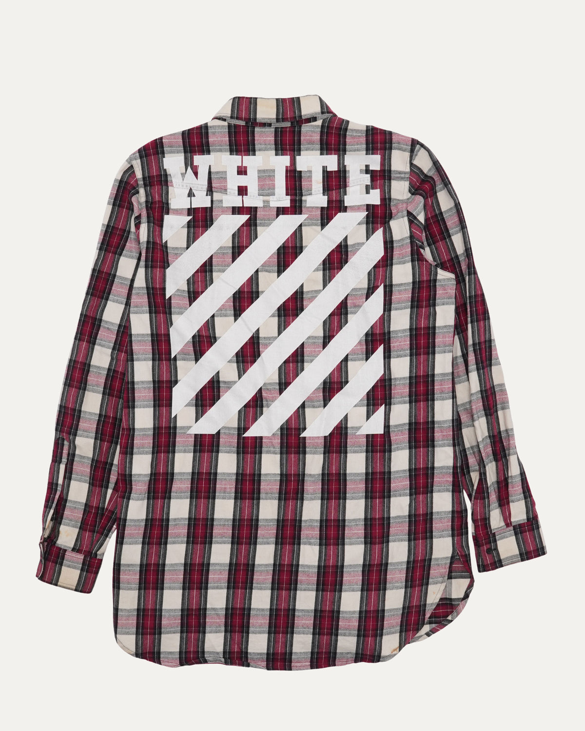 Diagonal Logo Plaid Flannel Shirt