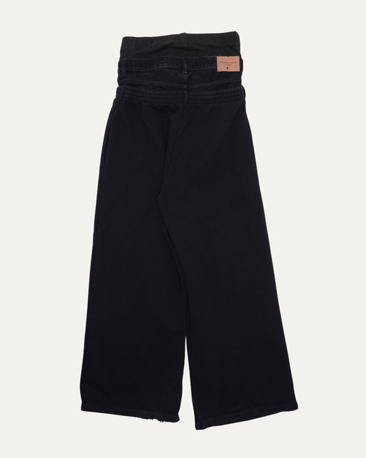 Triple Waist Jean Layered Sweatpants