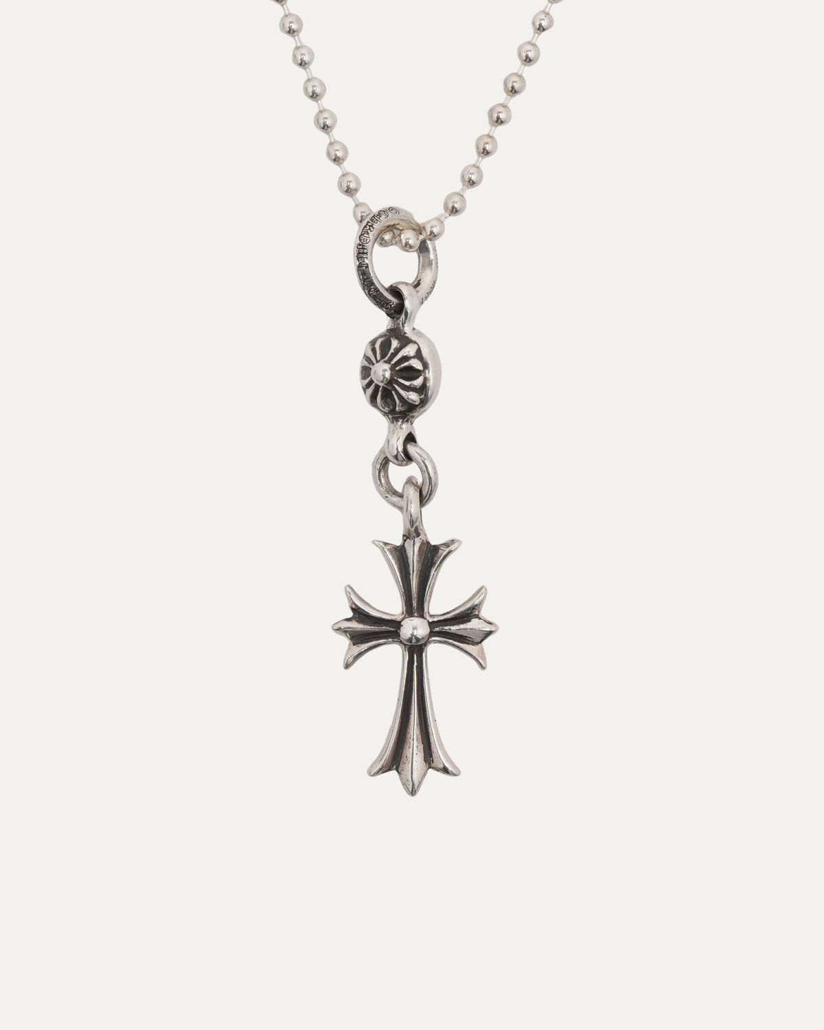 Cross Pendant with Cross Ball on Ball Chain