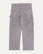 Distressed Hickory Stripe Carpenter Pants