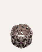 Pink Sapphire Cemetery Cross Ring