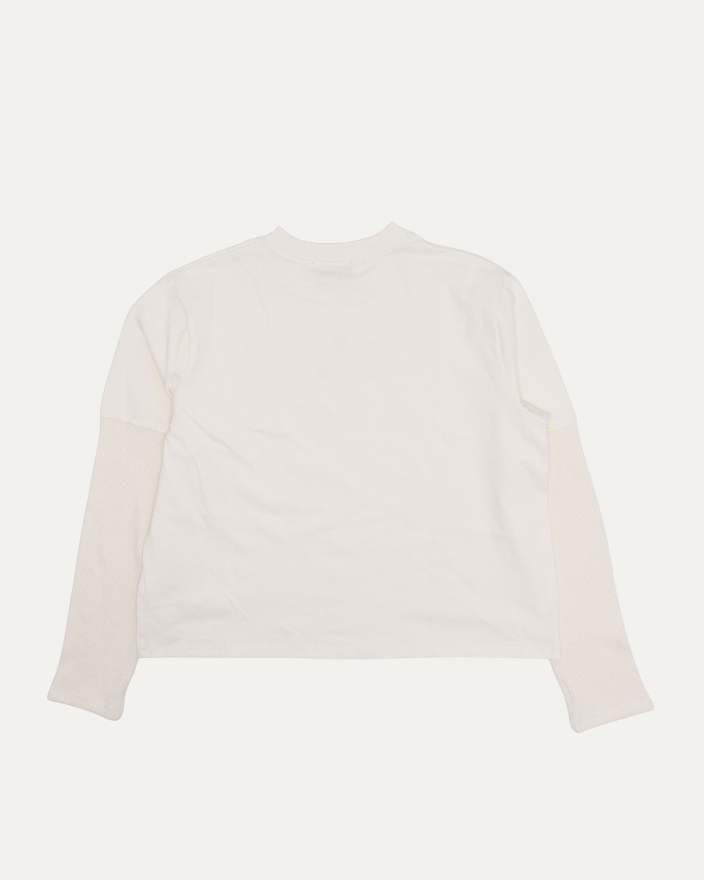 Hoorsenbuhs Cropped Double Sleeve Thermal Layered Long Sleeve T-Shirt