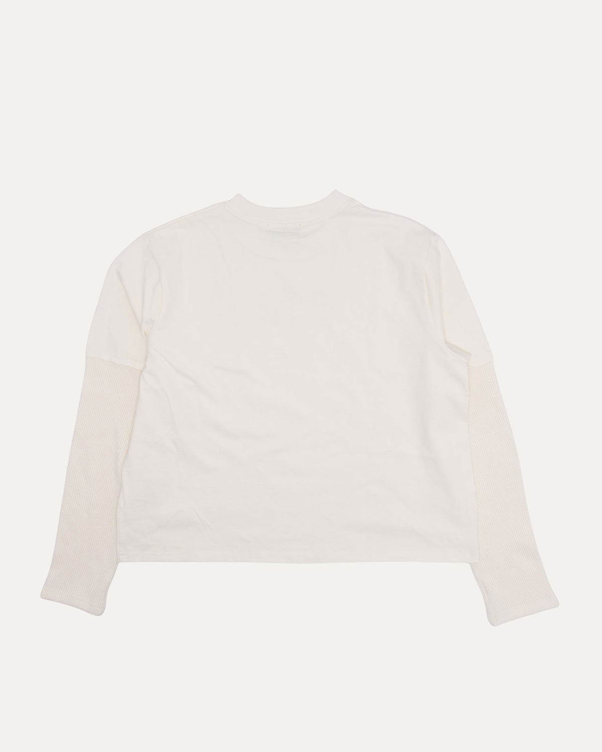 Hoorsenbuhs Cropped Double Sleeve Thermal Layered Long Sleeve T-Shirt