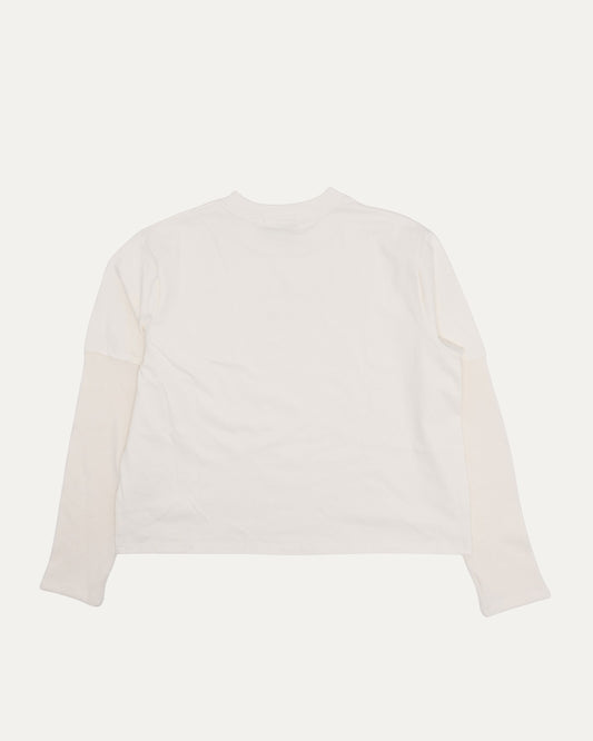 Hoorsenbuhs Cropped Double Sleeve Thermal Layered Long Sleeve T-Shirt