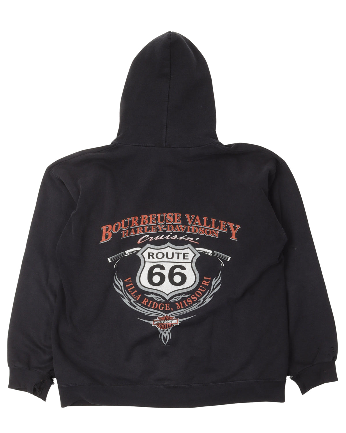 Harley Davidson Skeleton Logo Zip Up Hoodie