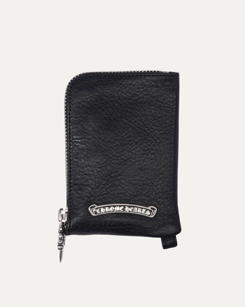 Leather Cross Patch Zip Wallet