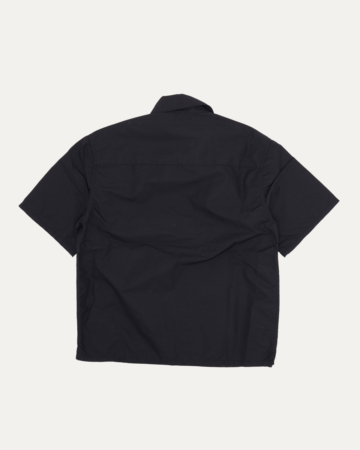Nylon and Leather Sedated Zip Shirt