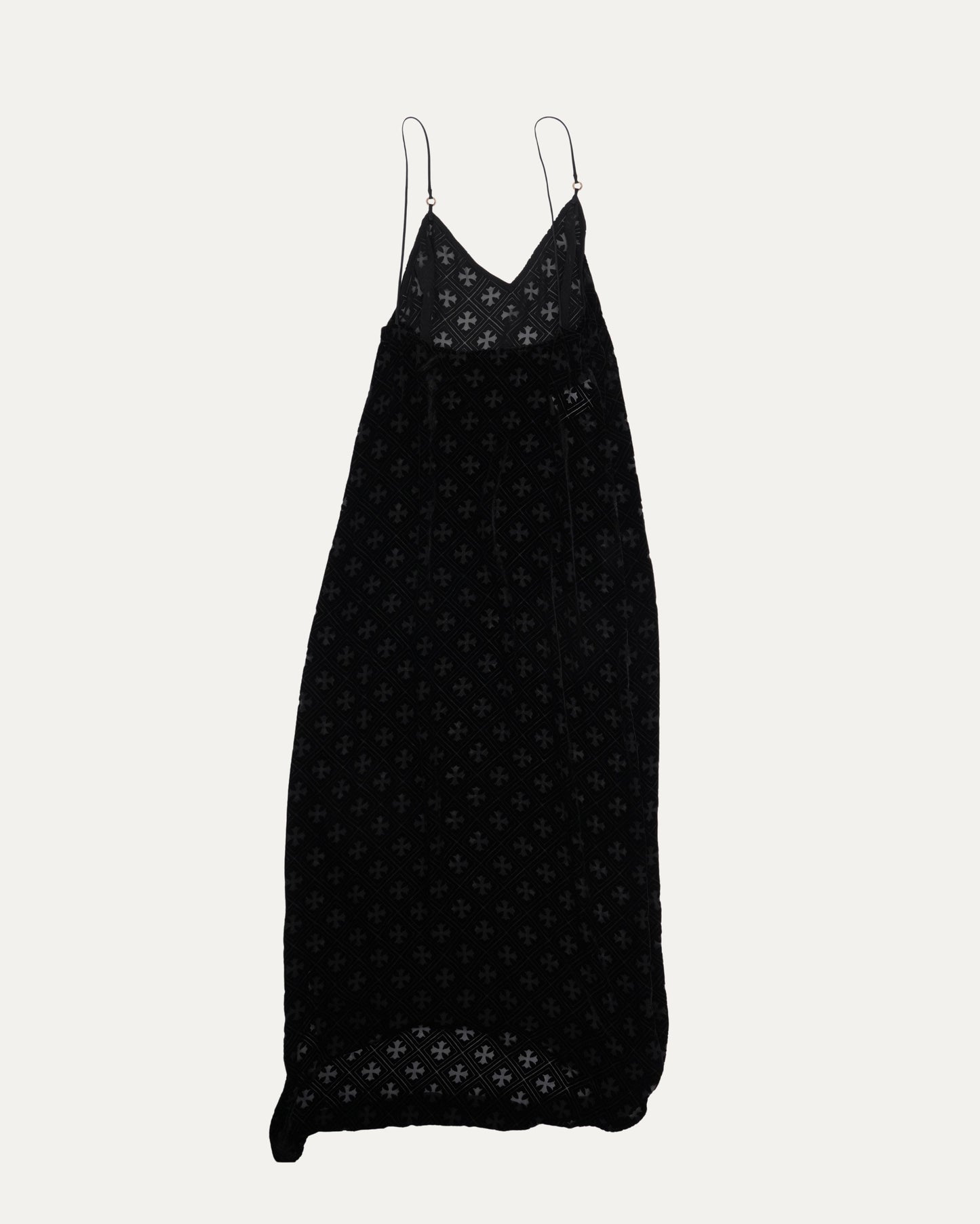 Velvet Burnout Hollow Cross Dress
