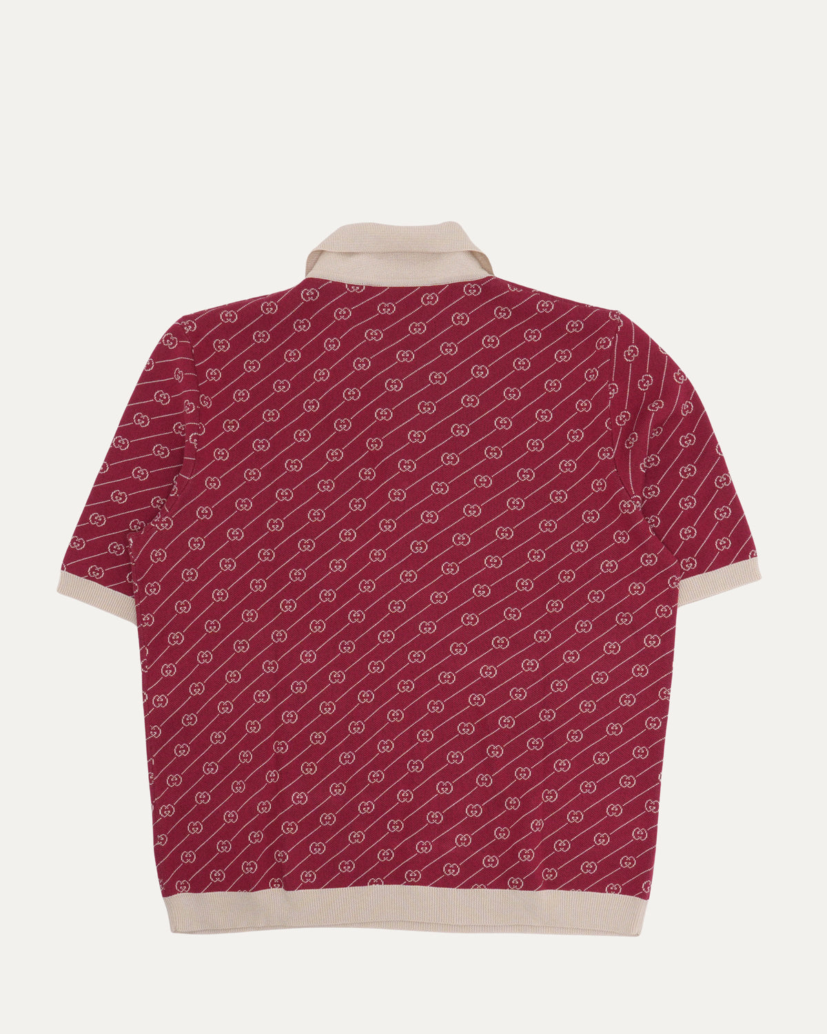 Silk Blend Monogram Knit Polo