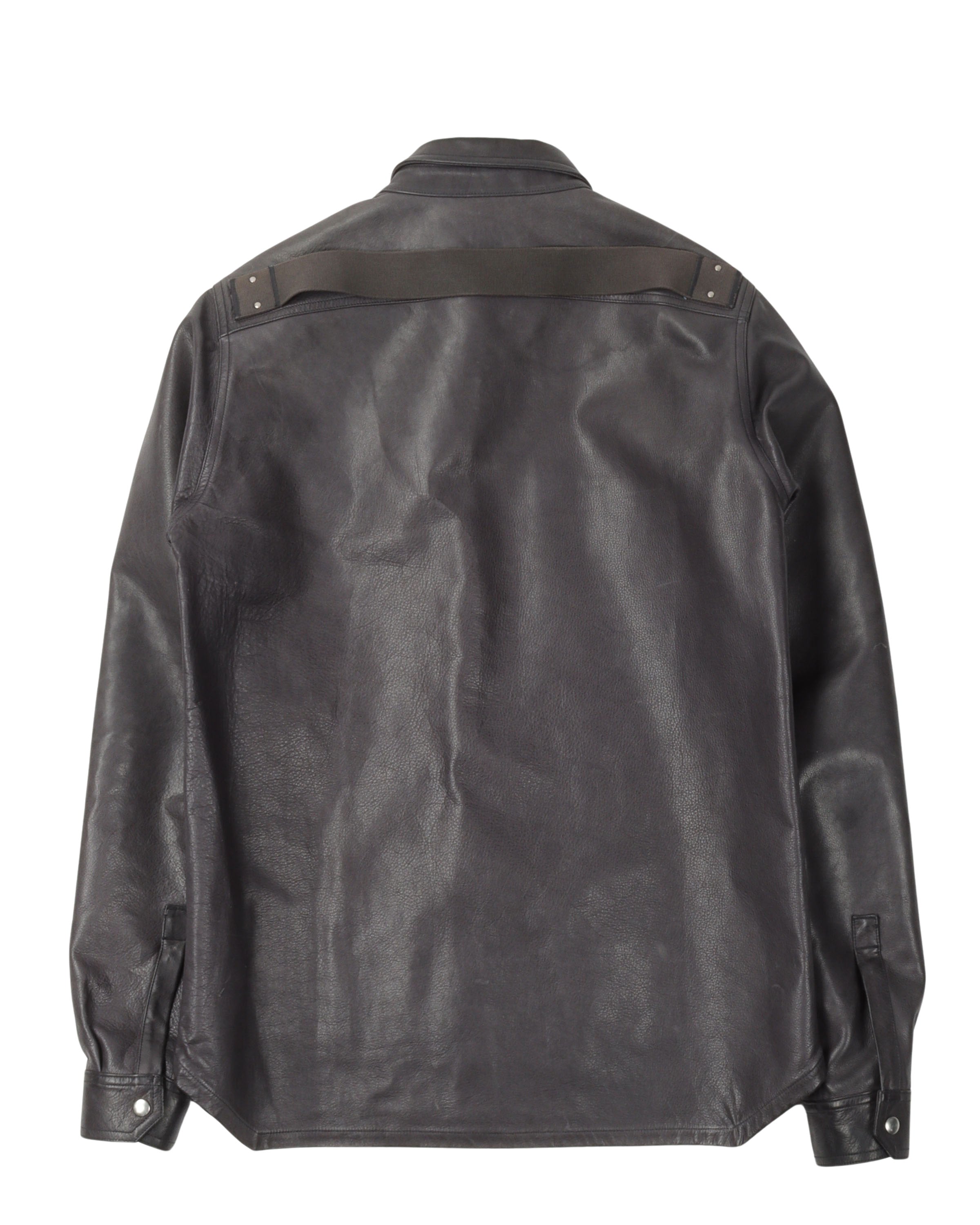 SS19 BABEL Flap Pocket Leather Shirt Jacket