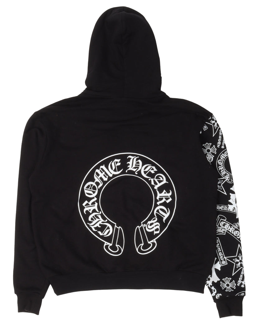 Stencil Sleeve Graphic Hoodie