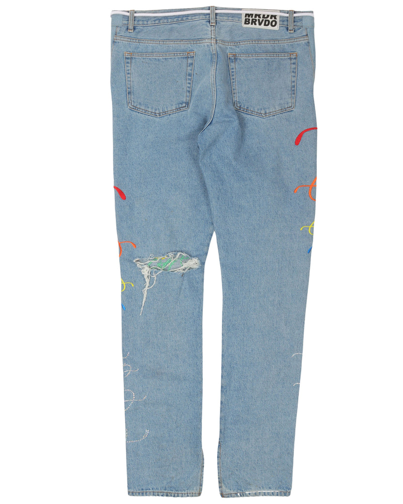 Murder Bravado Script Jeans