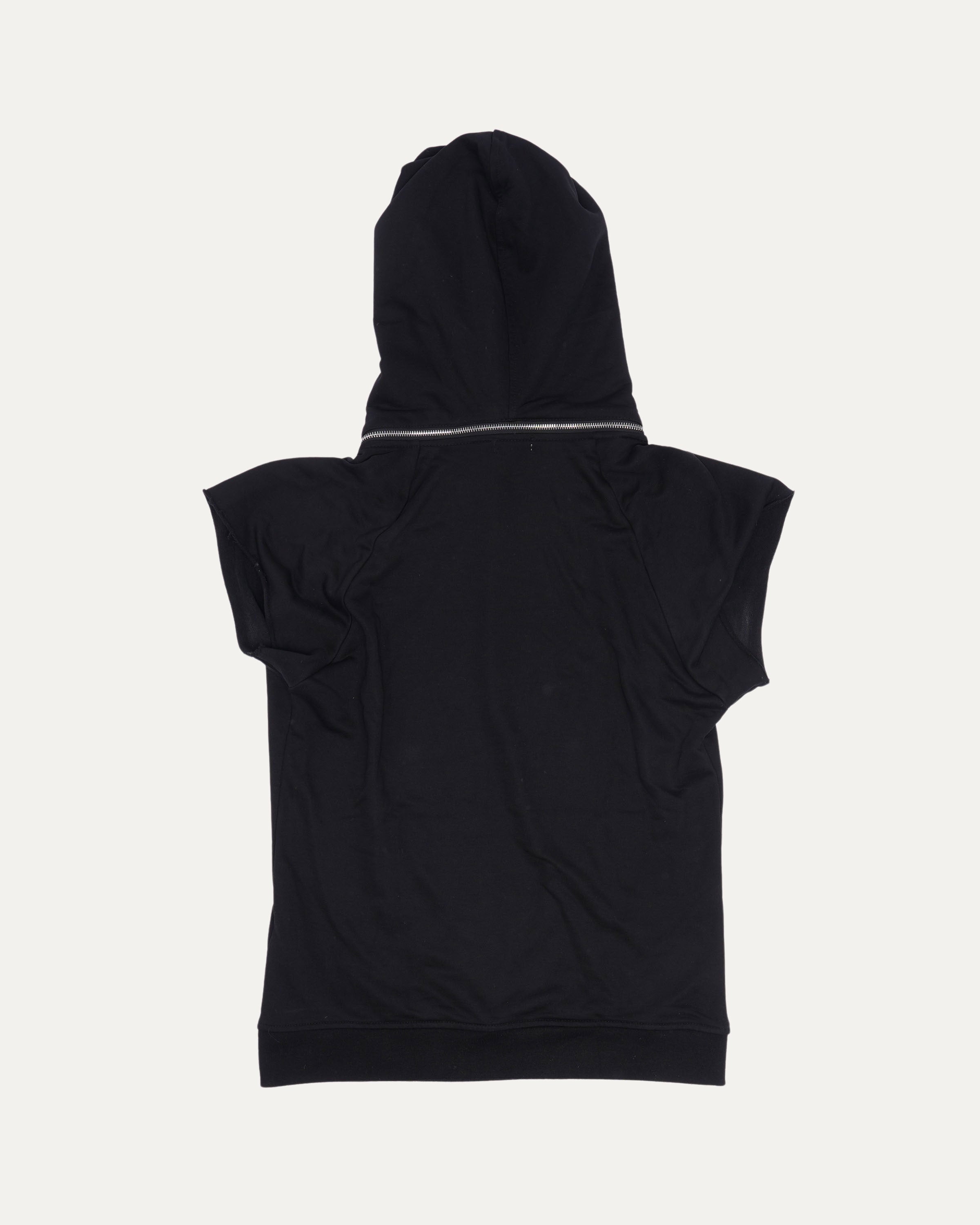 Zipper Hood Sleeveless Hoodie