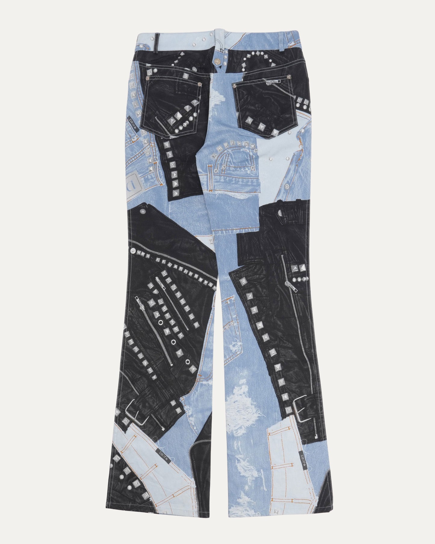 FW 2004 Trompe L'Oeil Denim Print Pants