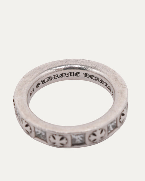 Diamond Plus Cross Square Ring