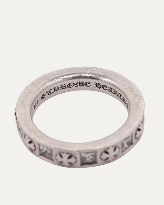 Diamond Plus Cross Square Ring