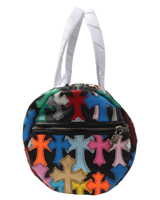 Multicolor Cross Patch Cemetery Mini Duffle Bag