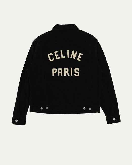 Applique Corduroy Trucker Jacket