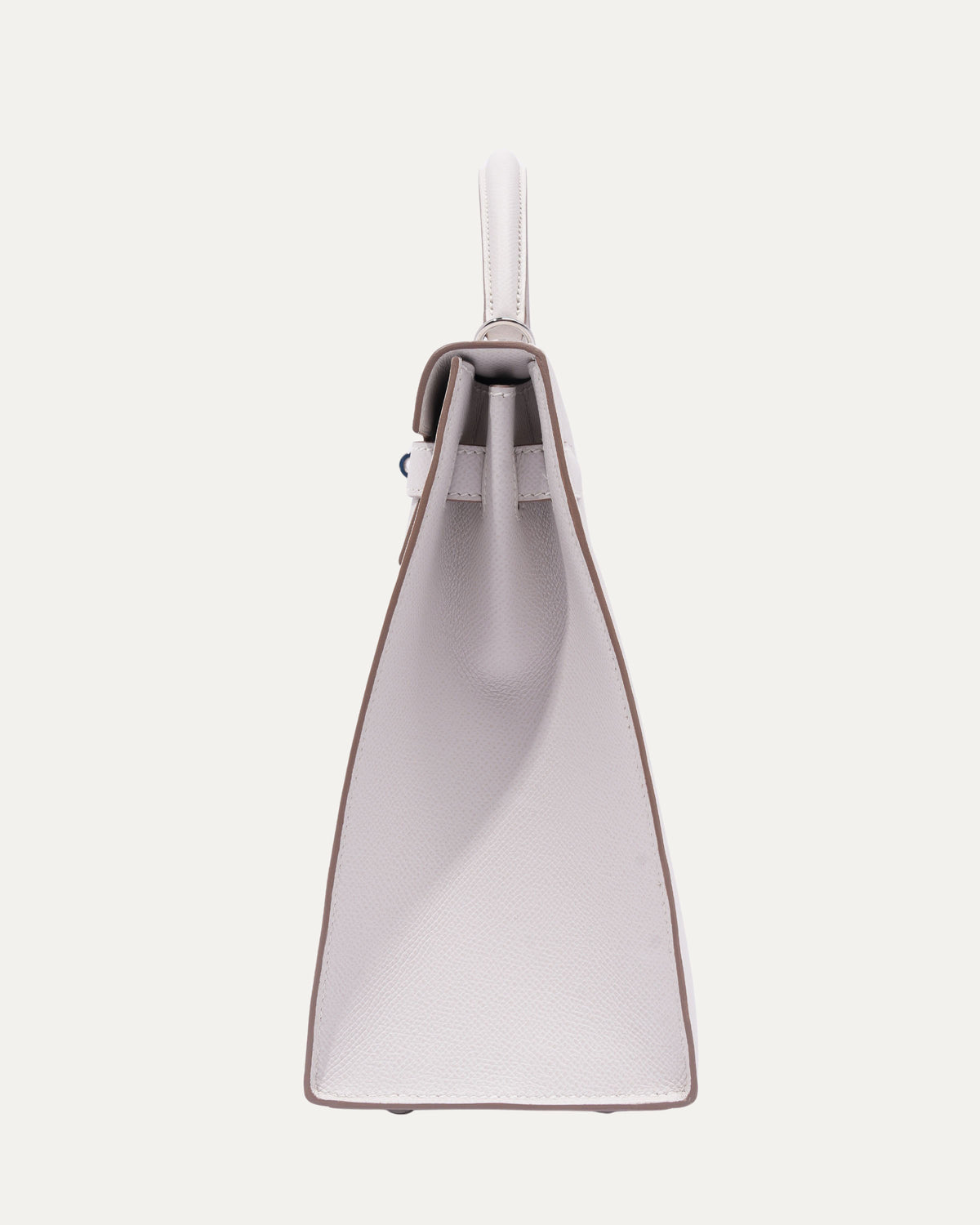 Kelly Sellier 32 Gris Pale Epsom Palladium Hardware