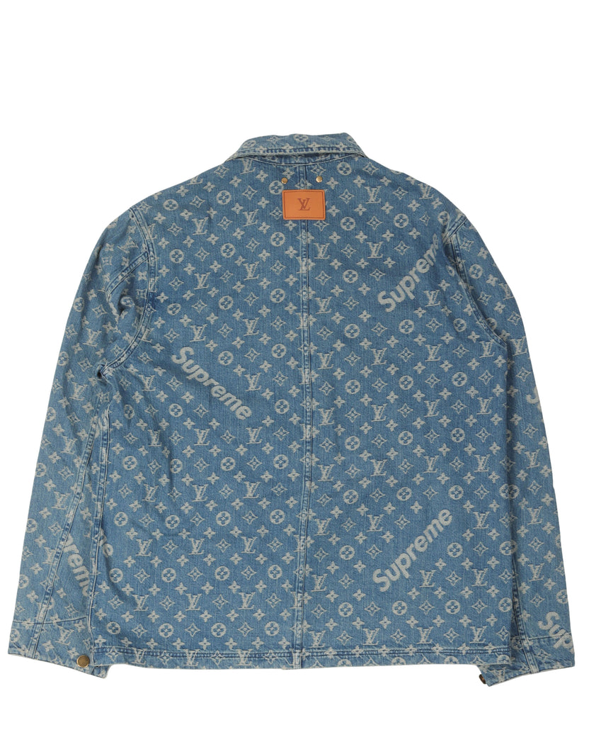 SS17 Supreme Jacquard Denim Chore Coat