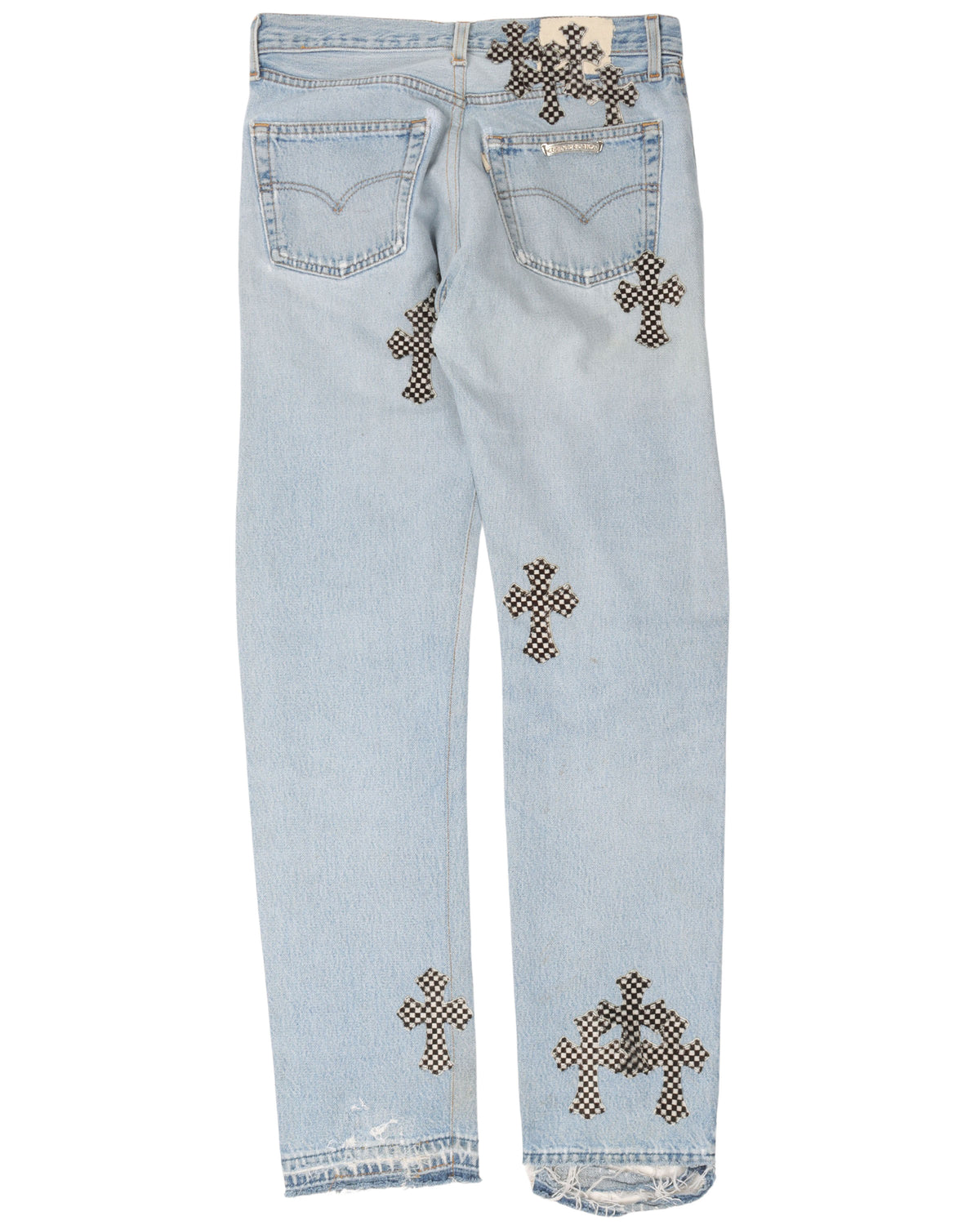 Levi's Checkered Leather Cross Patch Jeans