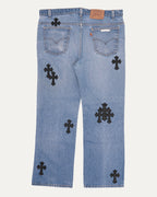 Levi's 517 Orange Tab Cross Patch Jeans