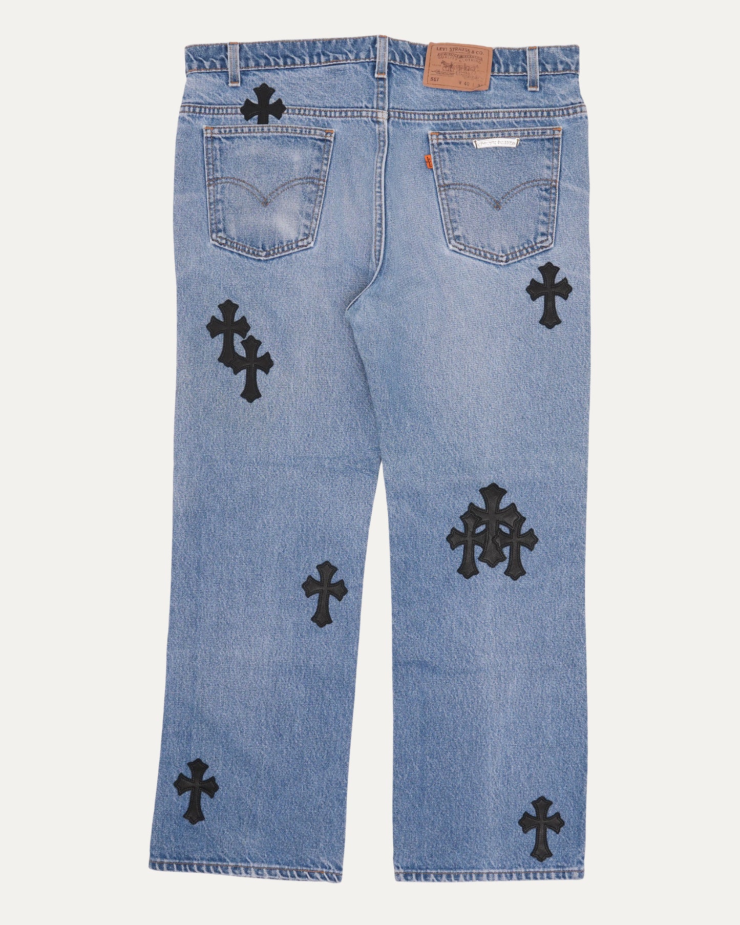 Levi's 517 Orange Tab Cross Patch Jeans