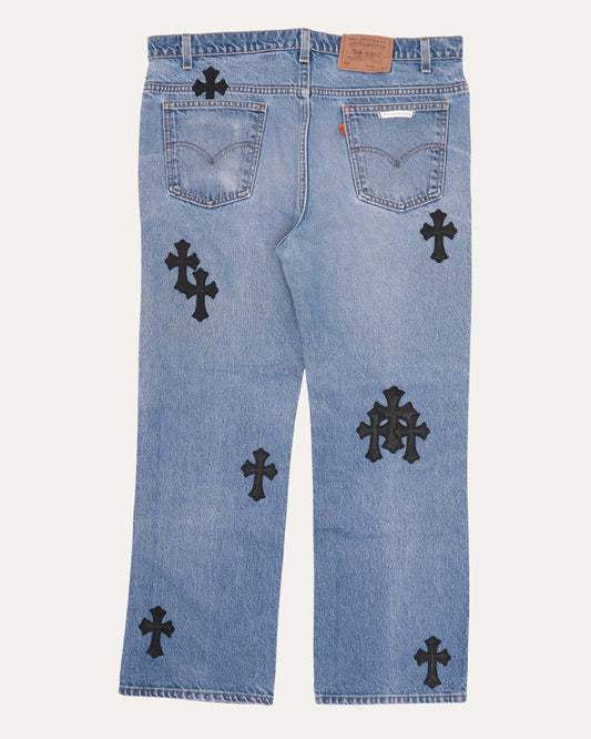 Levi's 517 Orange Tab Cross Patch Jeans