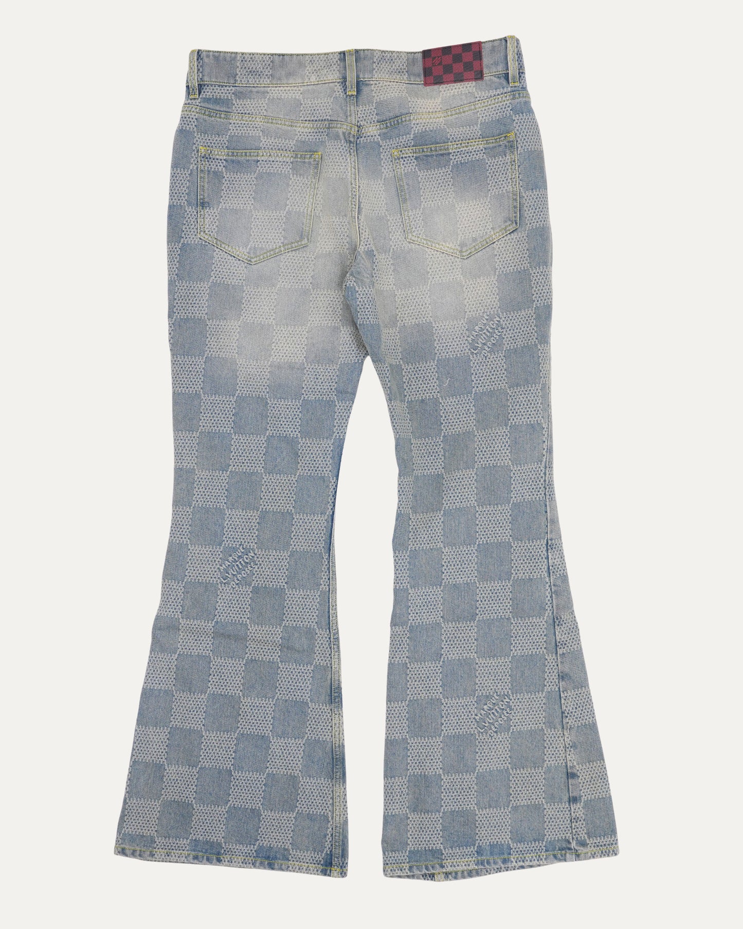 Damier Monogram Flared Jeans