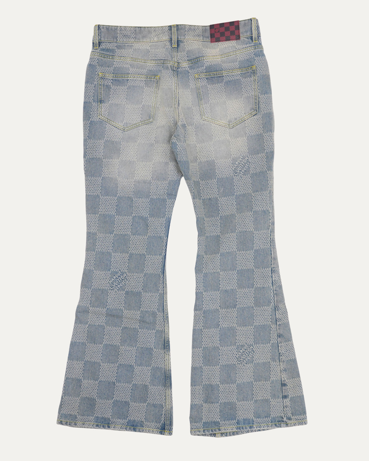 Damier Monogram Flared Jeans