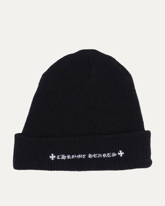 Embroidered Plus Cross Wool Beanie