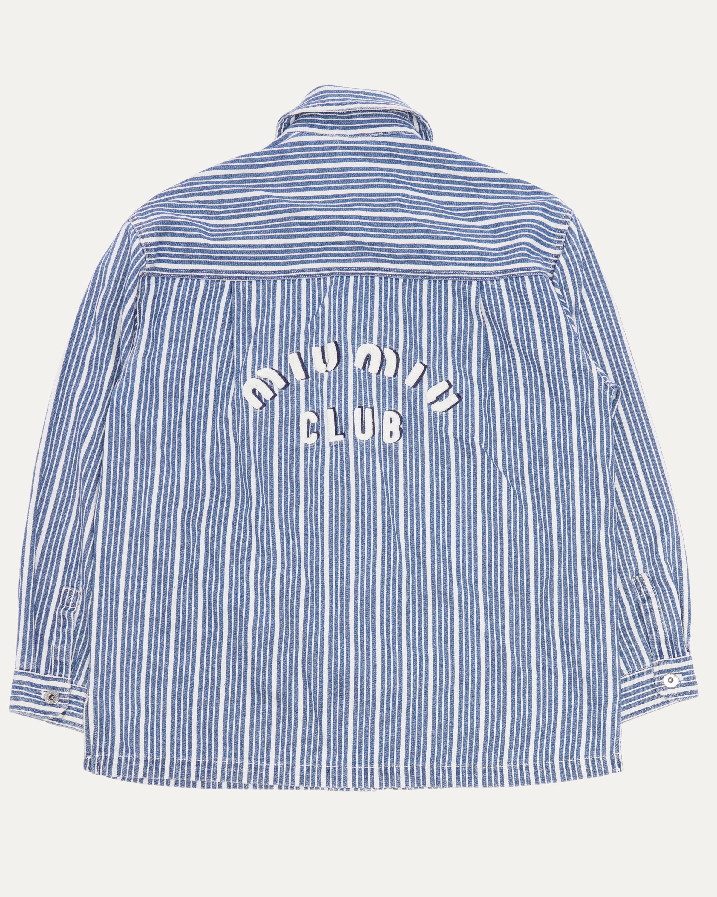 Miu Miu Striped Denim Jacket