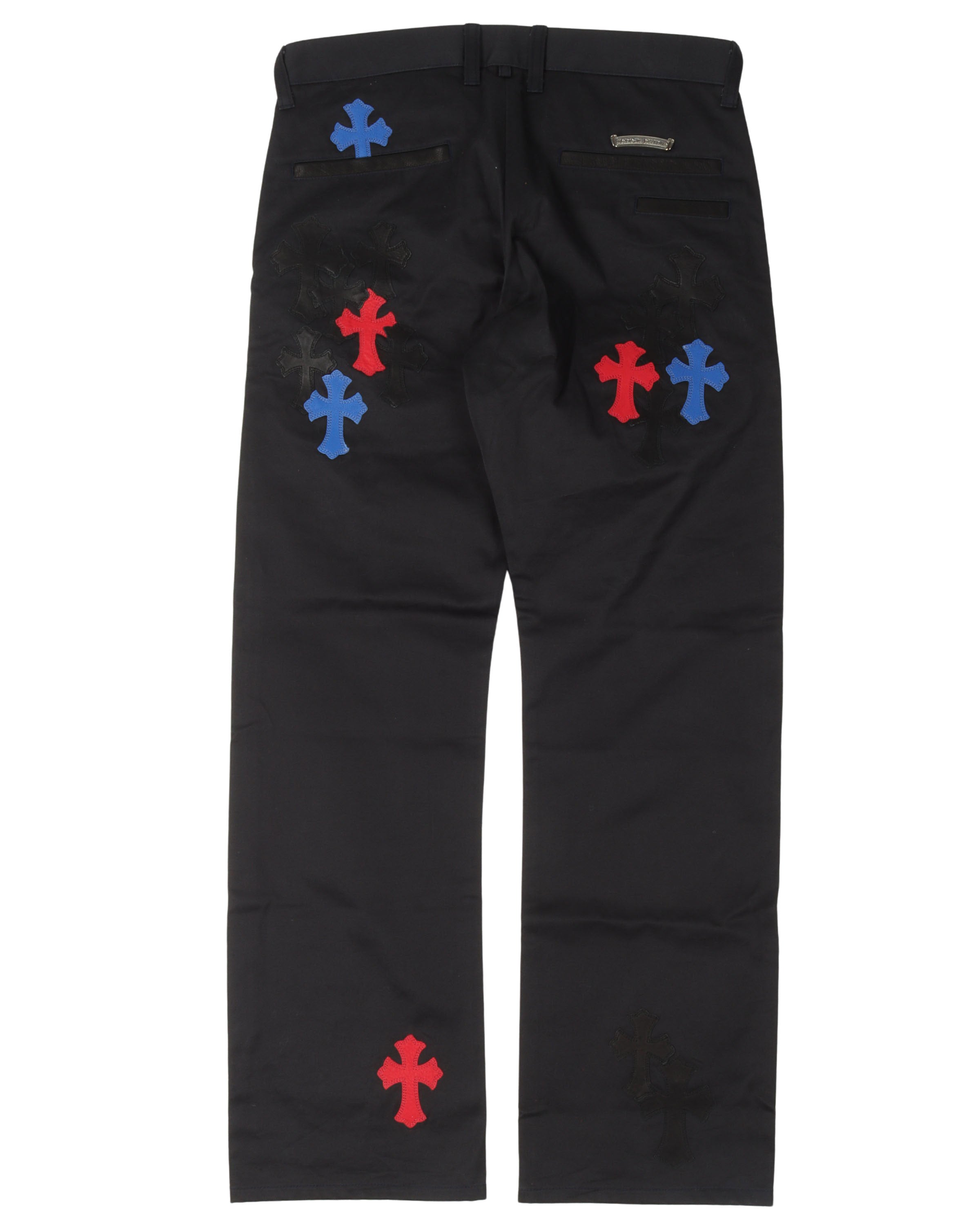 Multicolor Cross Patch Chino Pants