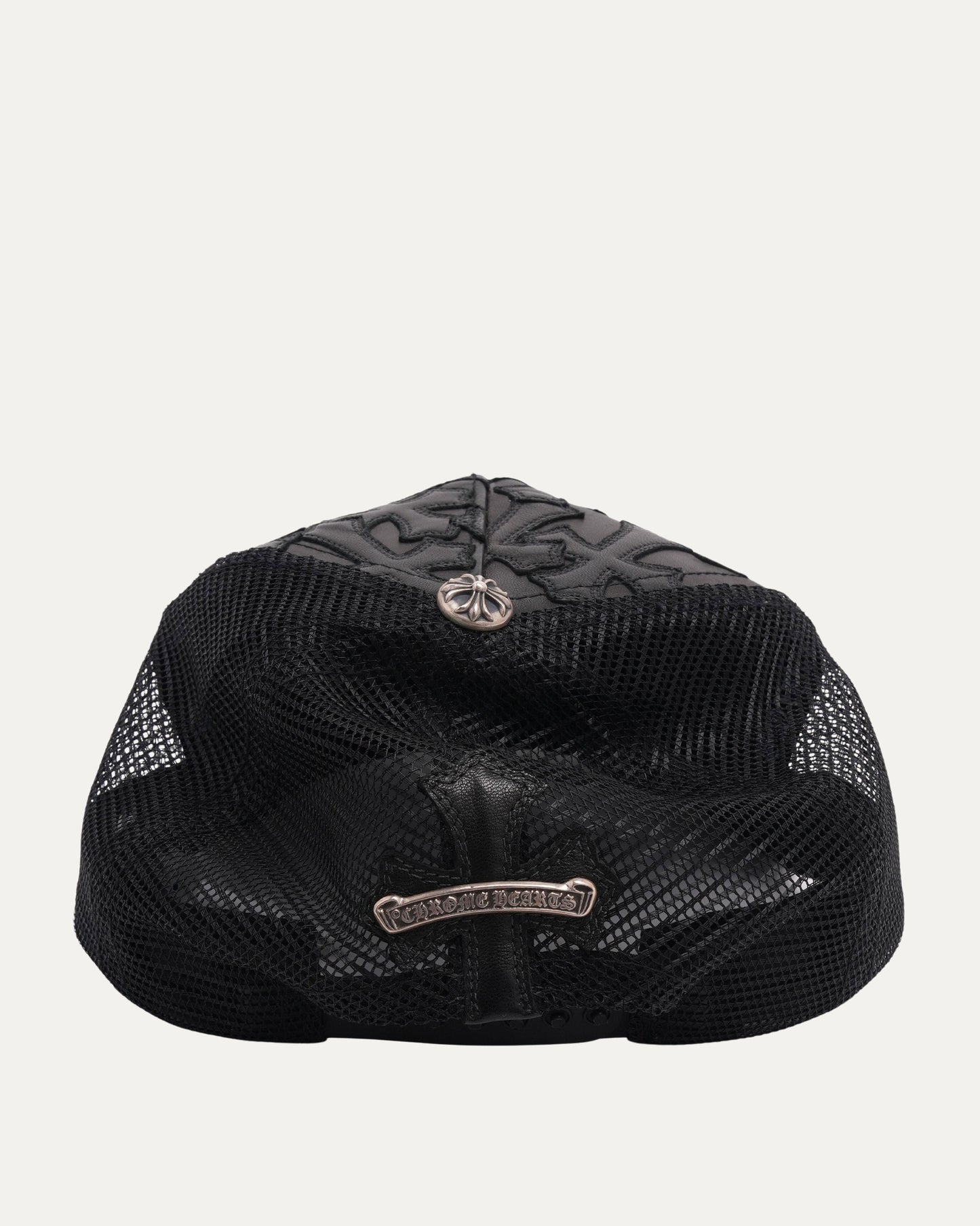 Leather Cross Patch Trucker Hat