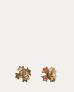 Gold Diamond Plus Cross Earring Set