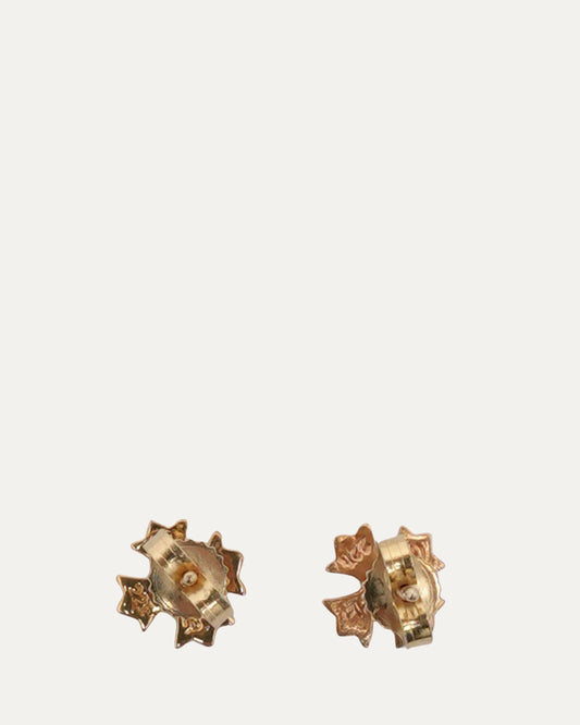 Gold Diamond Plus Cross Earring Set