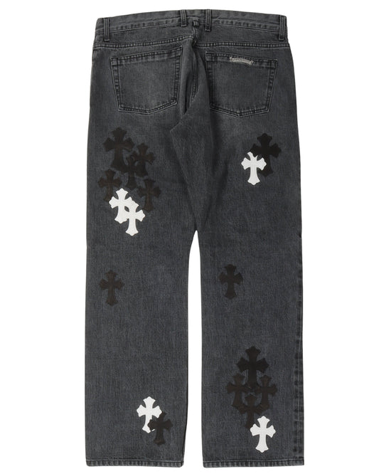 Fleur Knee Cross Patch Jeans