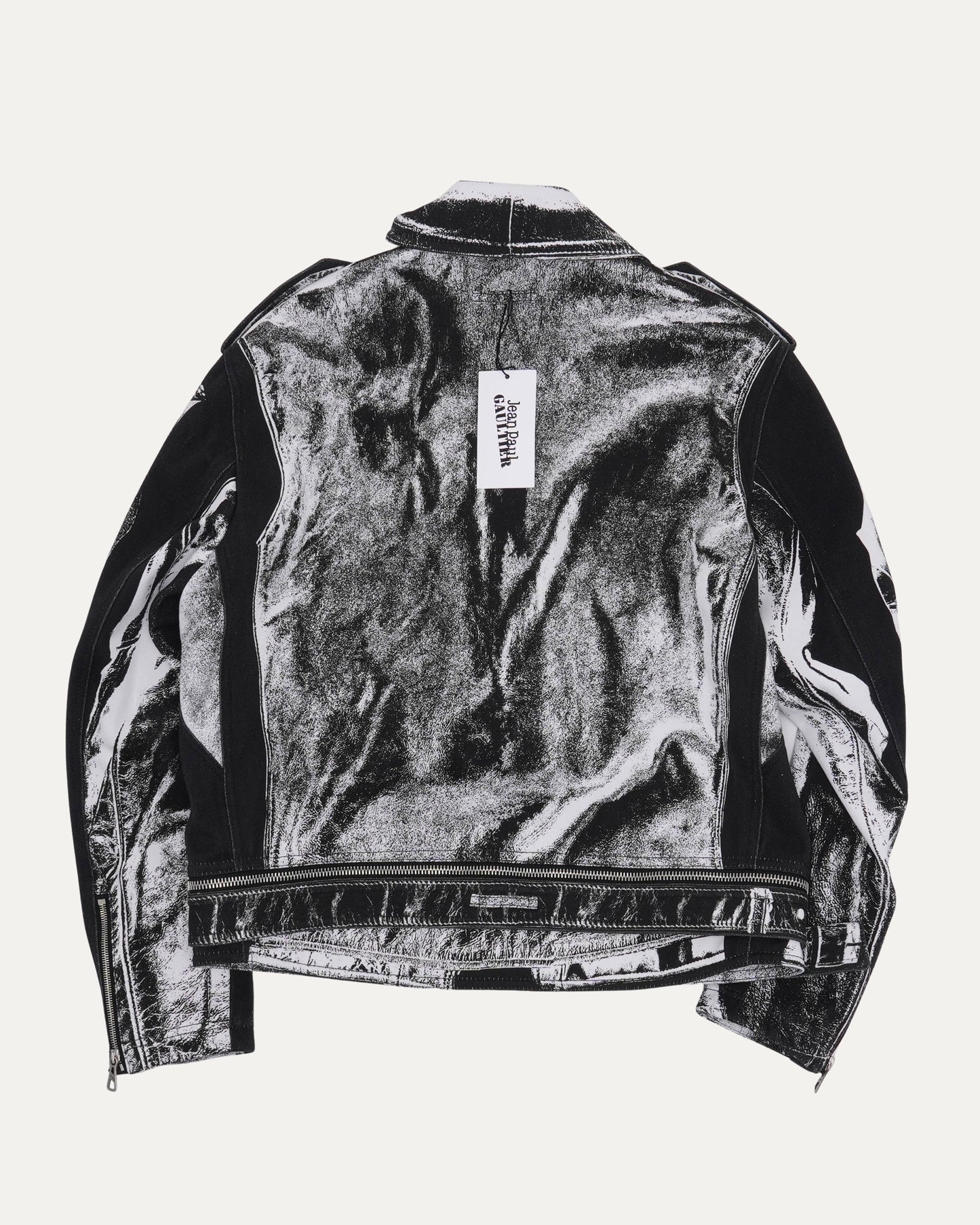 Double Rider Print Denim Jacket