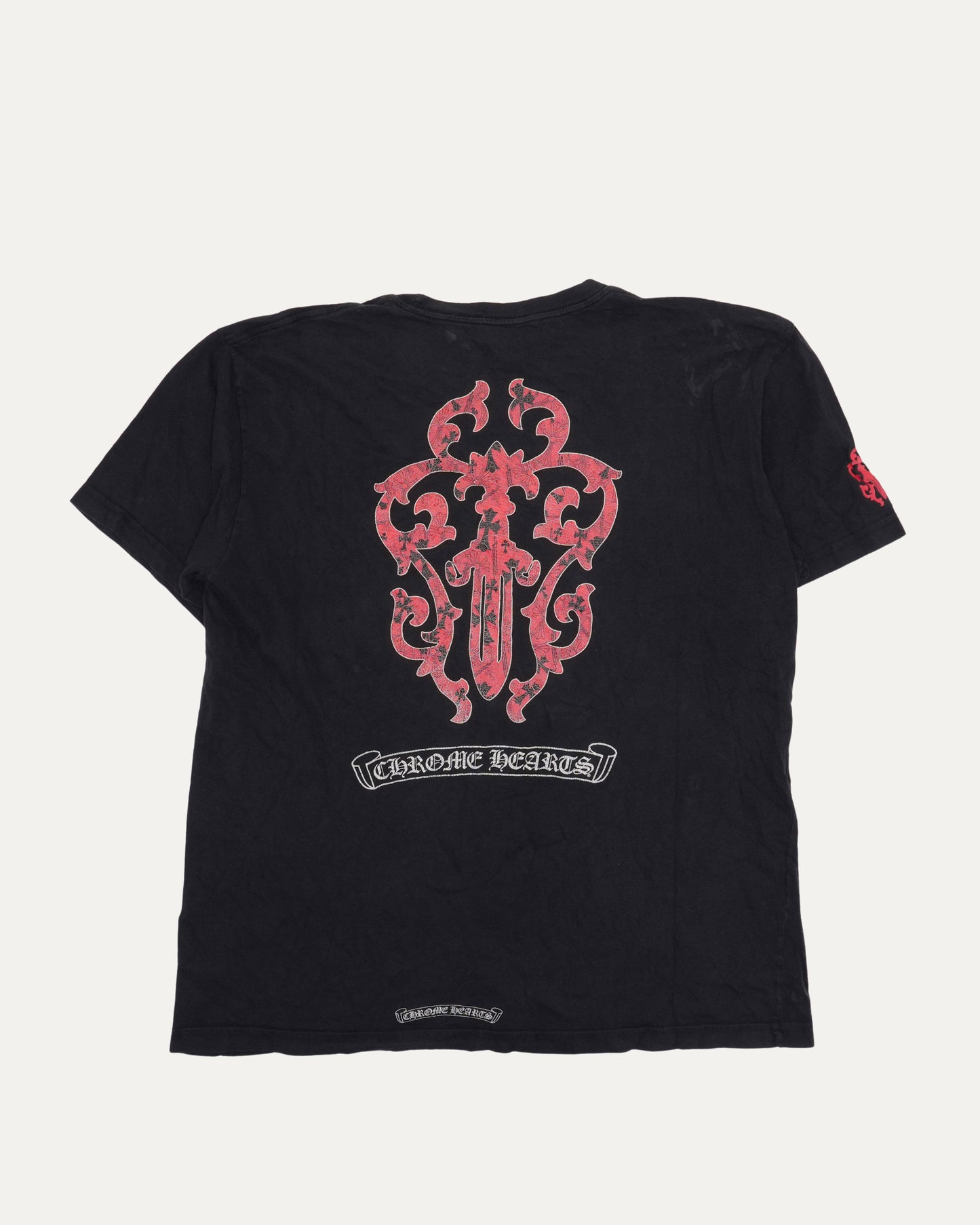 Stencil Vine Dagger Pocket T-Shirt